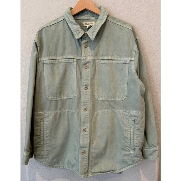 Madewell Denim Ames Oversized Shirt-Jacket: Garment-Dyed Edition Size XXL - Picture 8 of 8